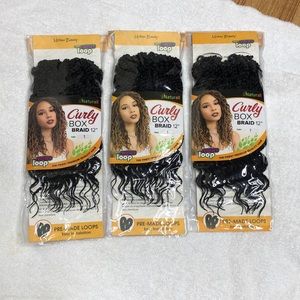 4 Curly box braids 12” color1